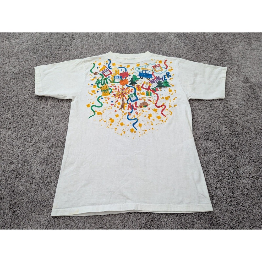 Vintage Alore T Shirt Mens Extra Large M. Paw Prints 1989 New Year Single Stitch